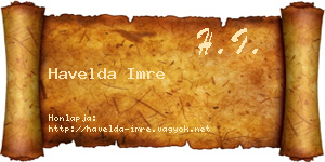 Havelda Imre névjegykártya